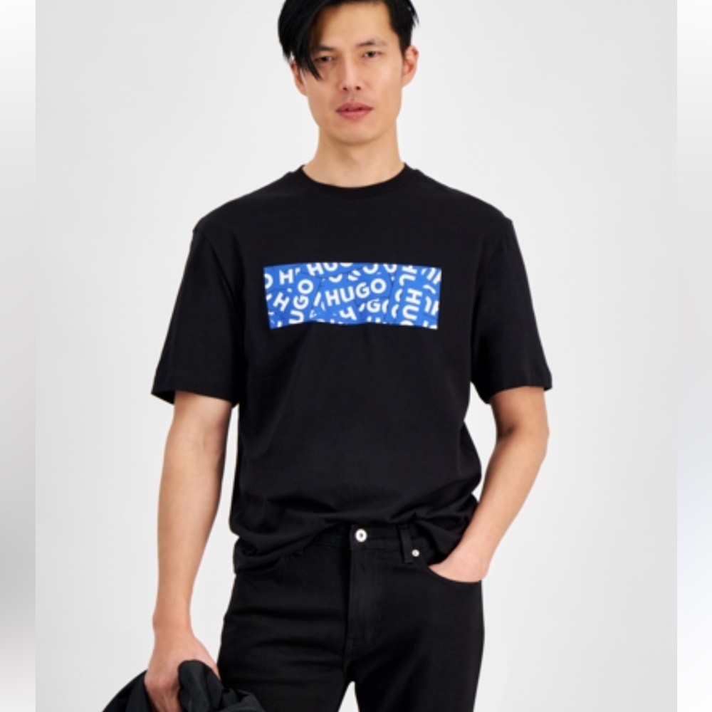 NEW MEN'S HUGO BOSS LOGO PRINT T-SHIRT Small HTF